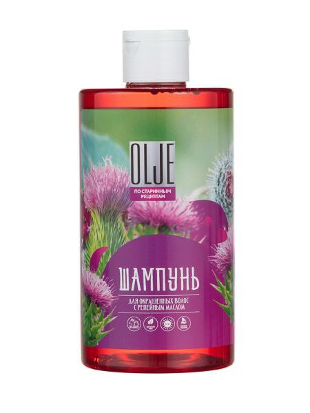 OLJE Натуральный шампунь для окрашенных волос с репейным маслом для поврежденных волос 450 мл в Новороссийске 