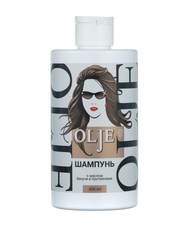 OLJE. Шампунь женский с маслом бакучи и протеинами, 450 мл в Новороссийске 