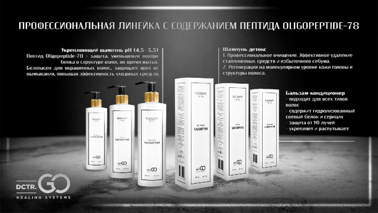 PRO-Therapy peptide detox shampoo 1000 мл хелатирующий шампунь -детокс для волос в Новороссийске 