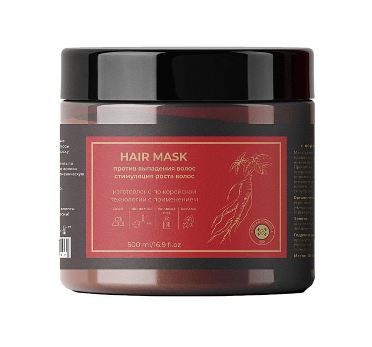 Маска для волос с корейским женьшенем и золотом 500 мл в Новороссийске 